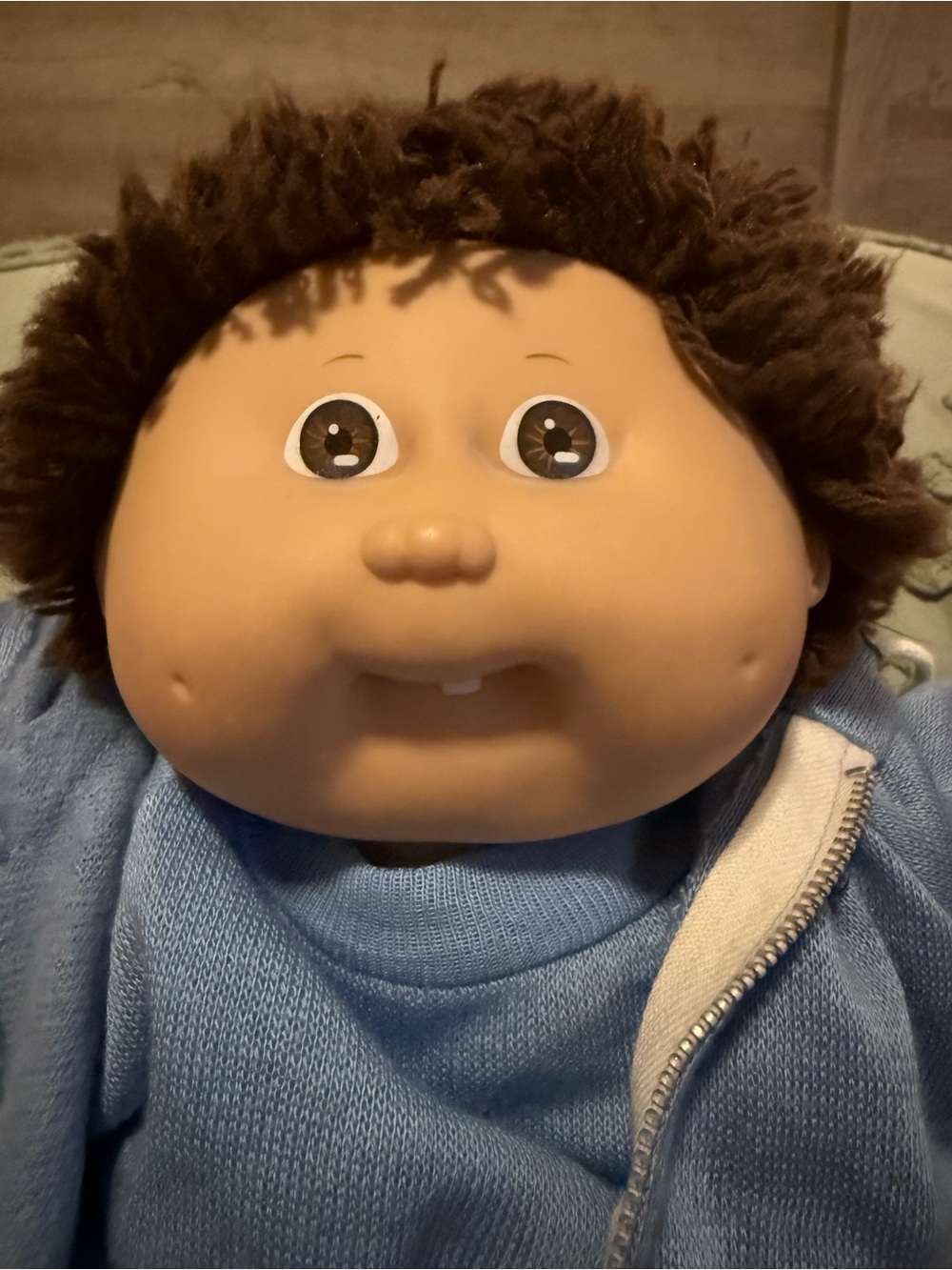 Vintage 1982 Cabbage Patch Kids Boy Wavy Hair Auburn One Tooth Brown Eyes - Picture 2 of 5